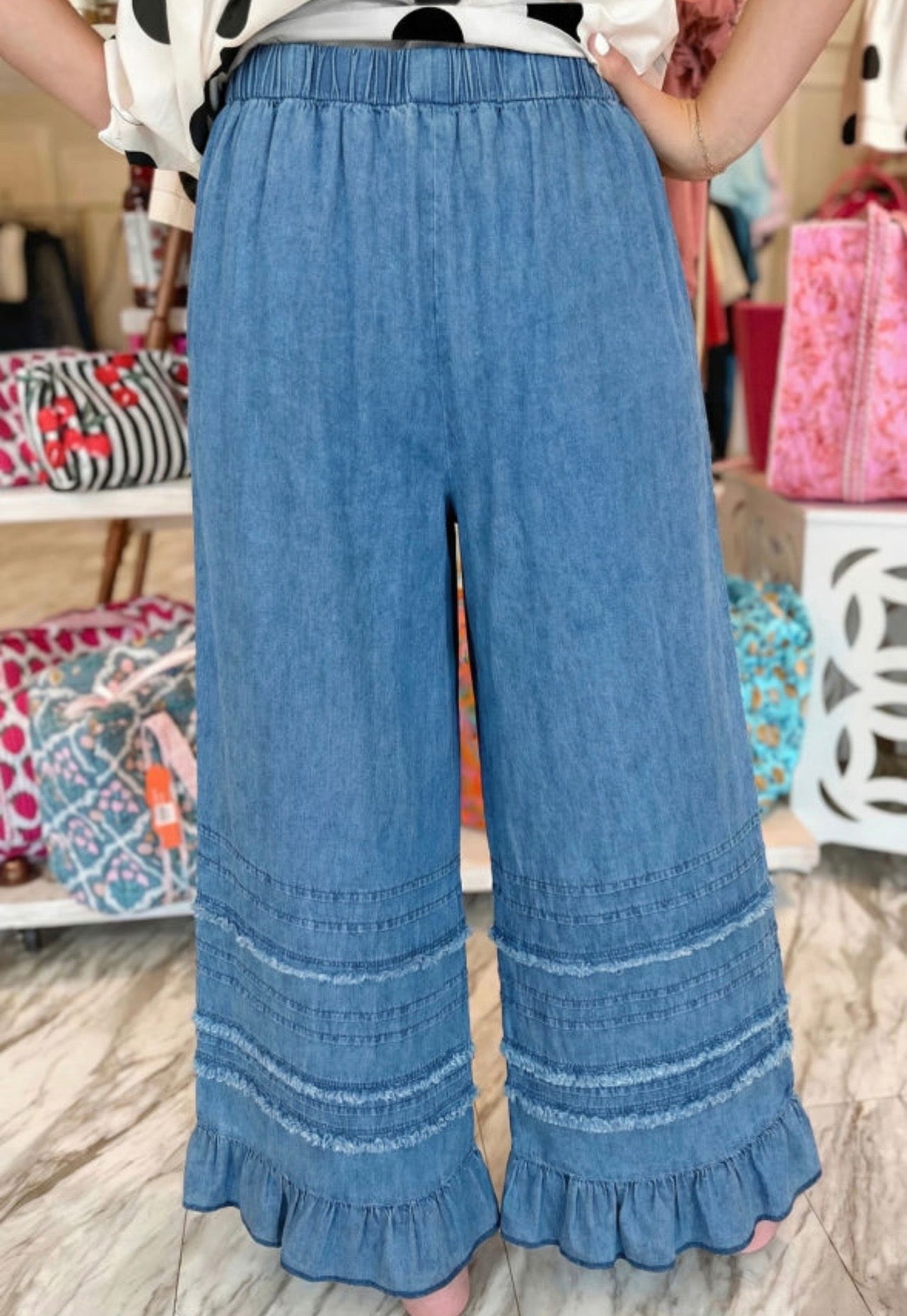 Light chambray pants