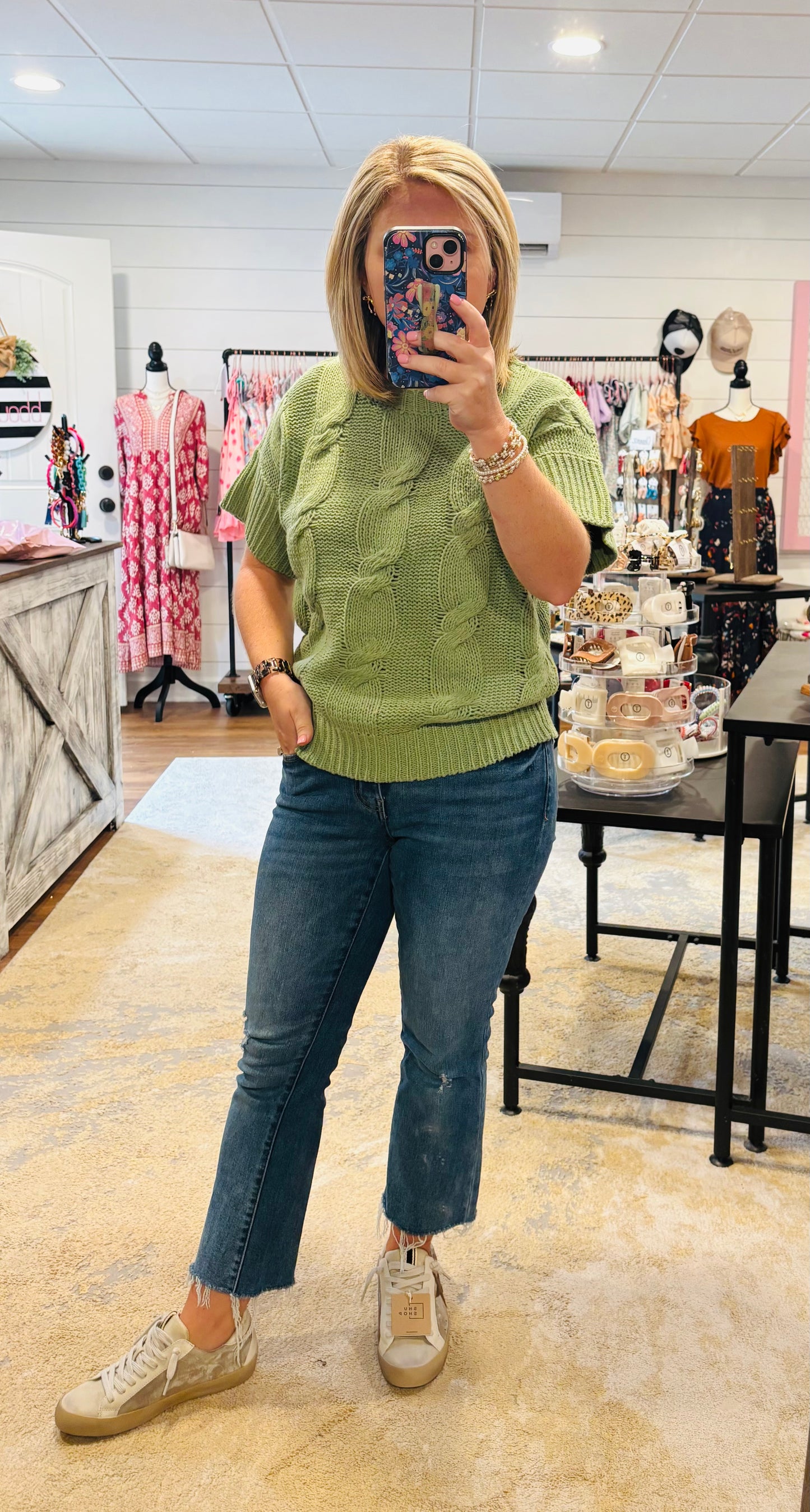 Green apple sweater