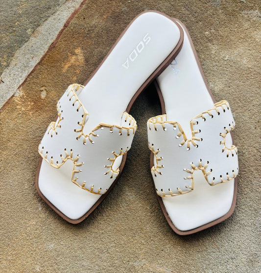 Finity white sandal