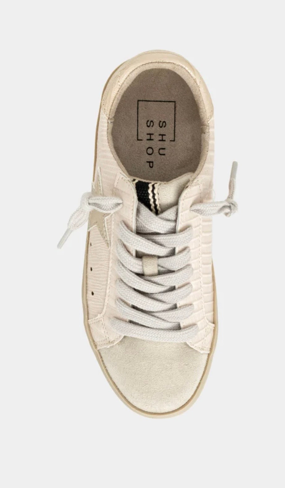 Kids Paula mini blush lizard sneakers