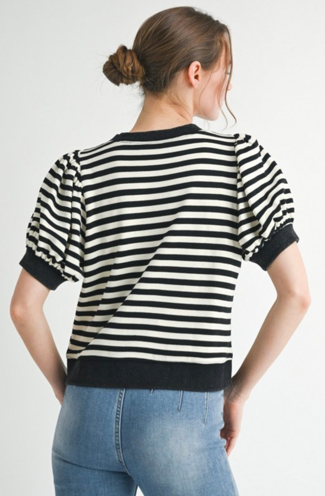 Jordan black stripe top