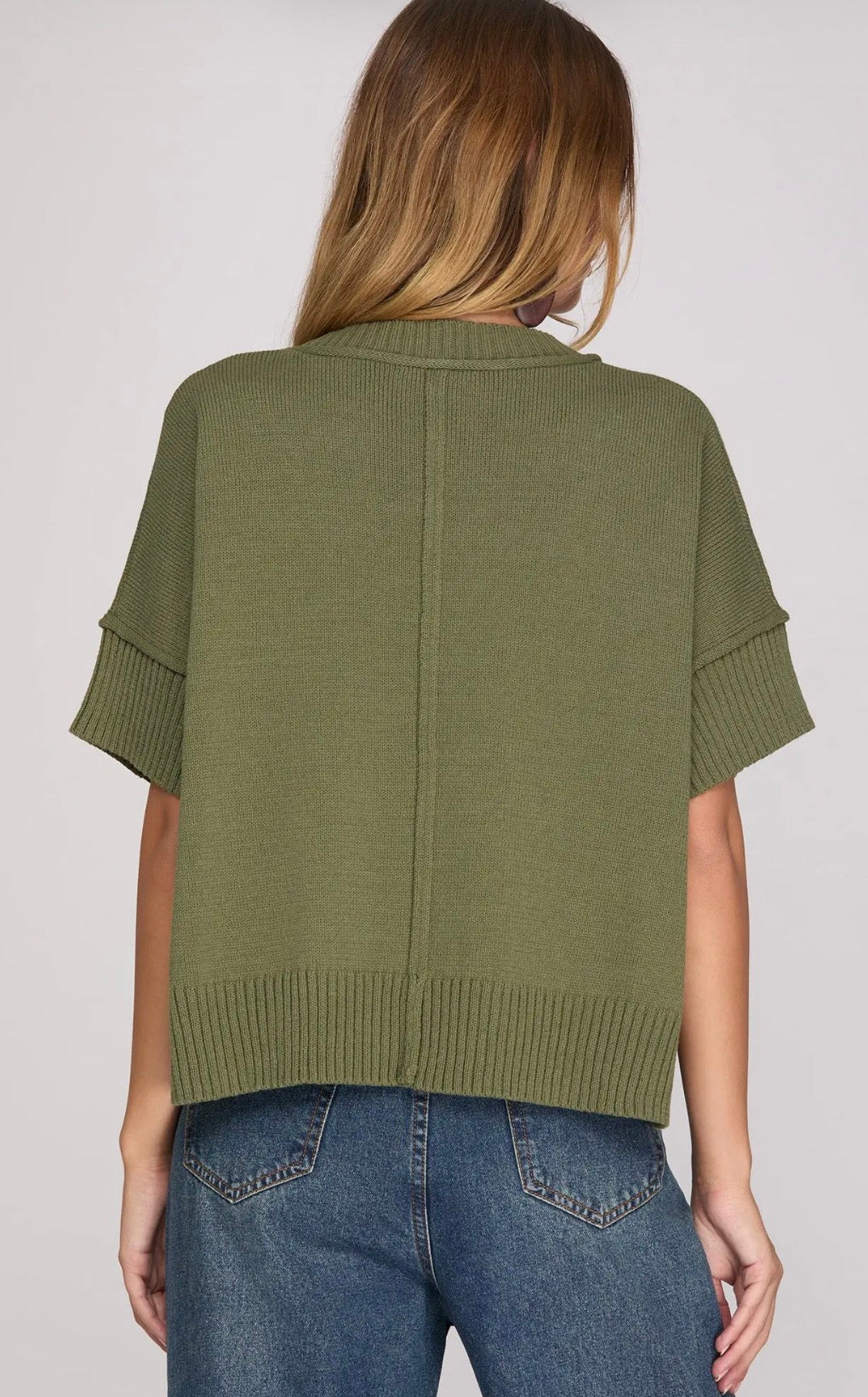Olive crew neck sweater