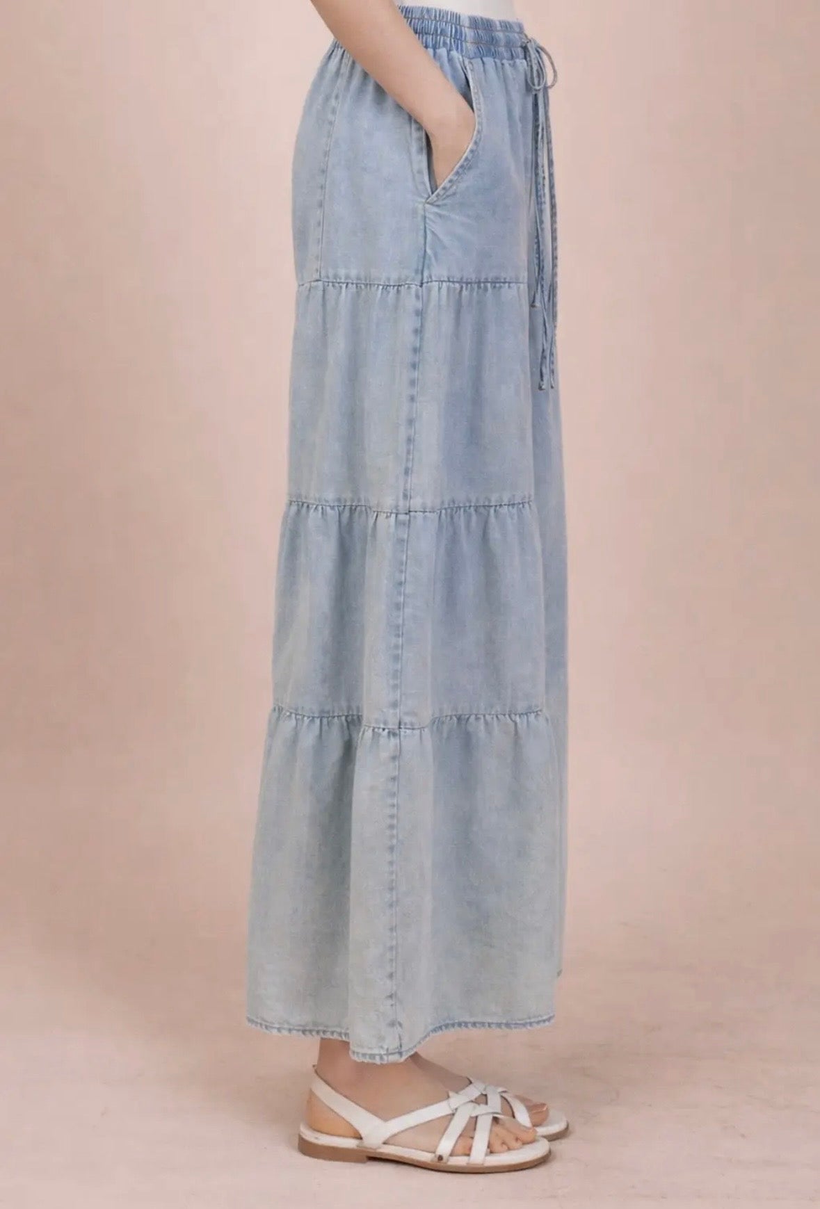 Mineral wash chambray pants