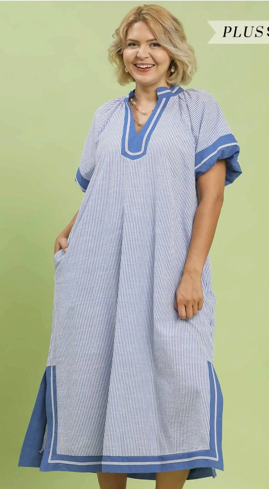 Kristy blue curvy dress