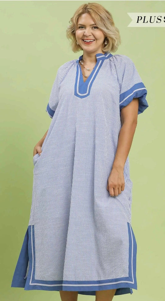 Kristy blue curvy dress