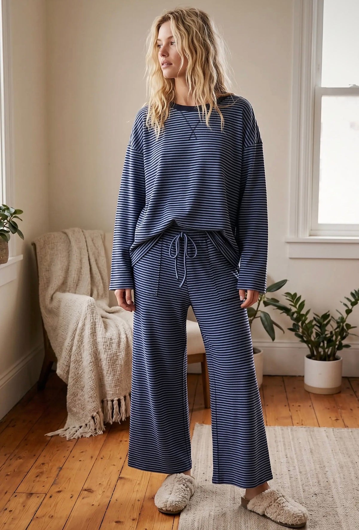 Blue stripe set