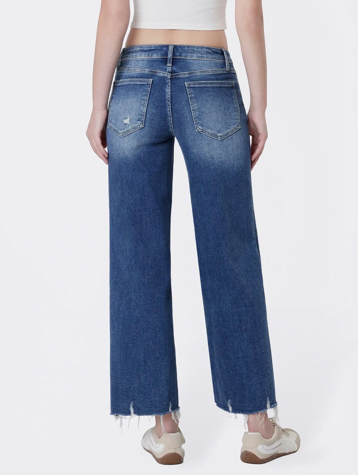 Lovervet midrise ankle wide leg
