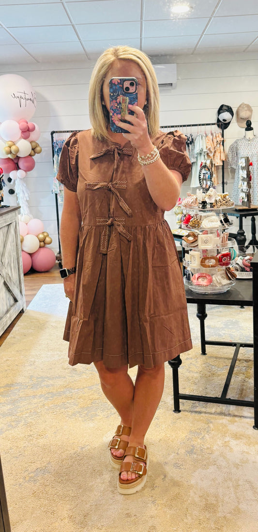 Demi brown dress