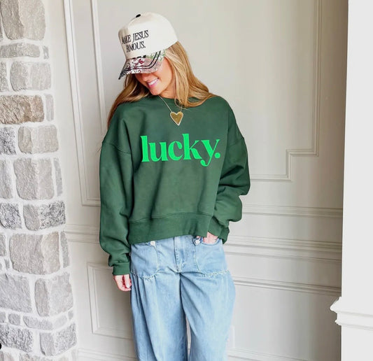 Lucky cropped sweatshirt