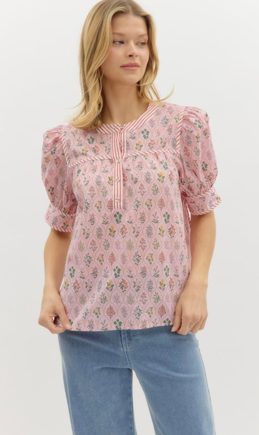 Pink flower top