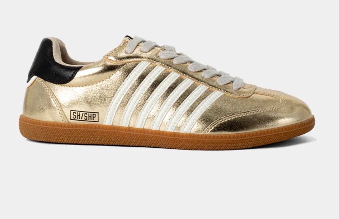 Light gold sneakers