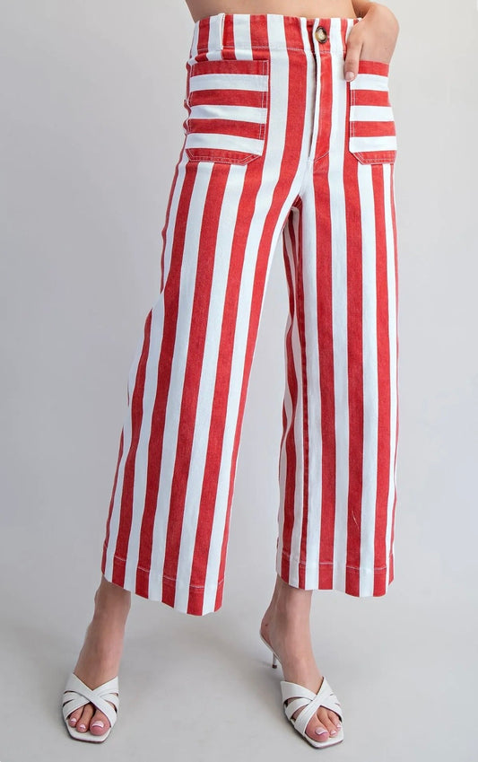 Red stripe pants