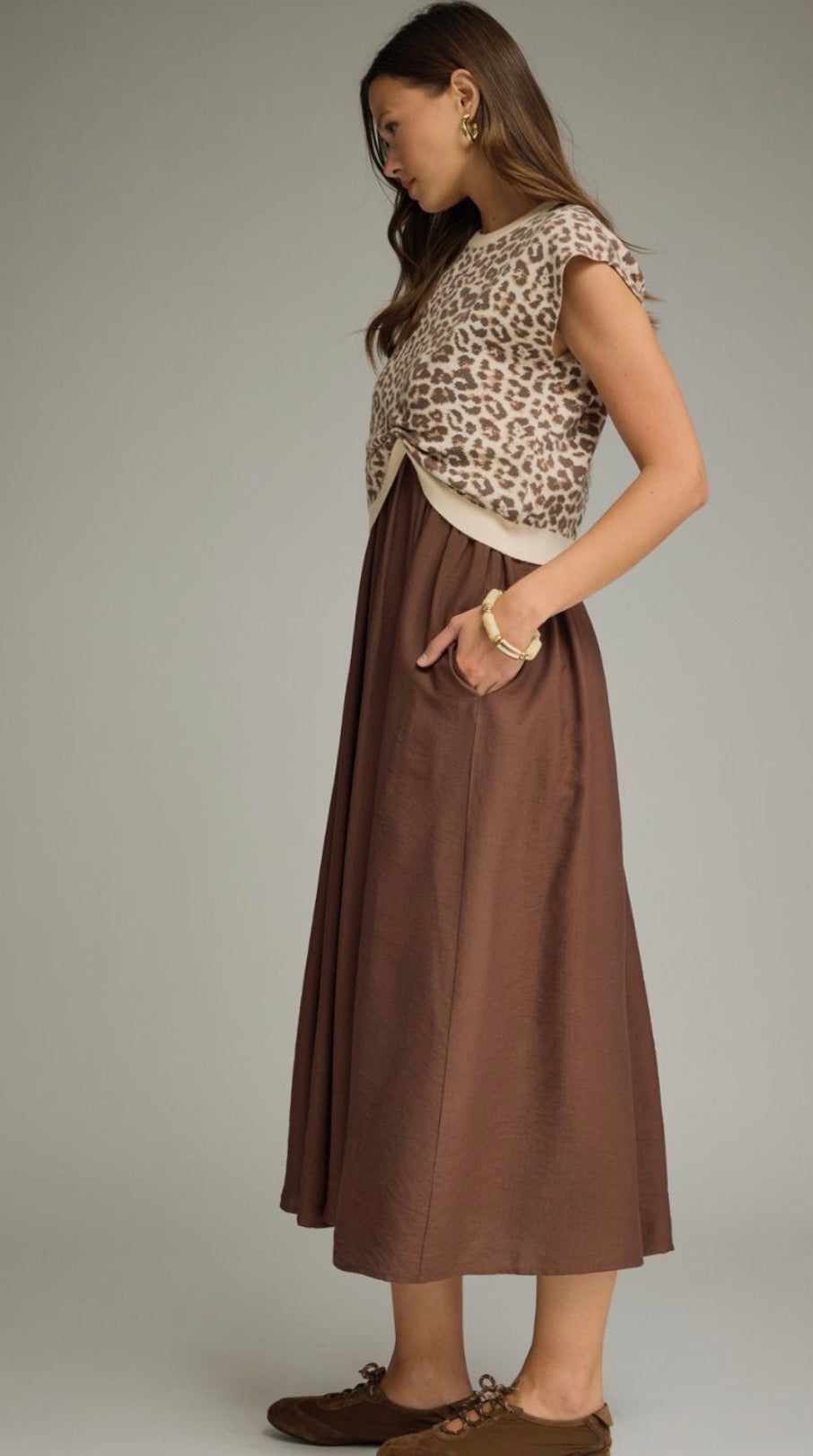 Cheetah sweater dress