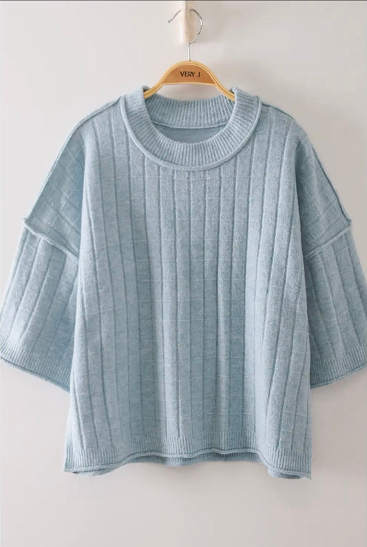Blue sweater top