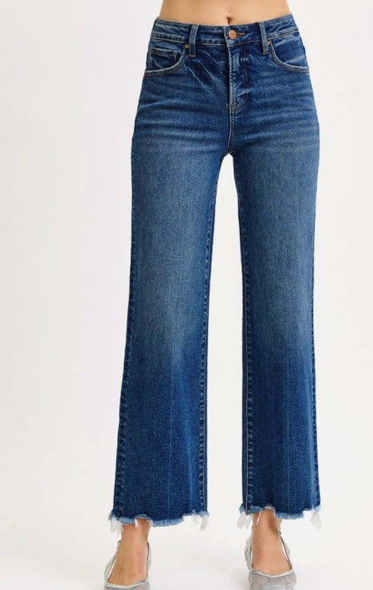 Risen HW ankle straight jeans