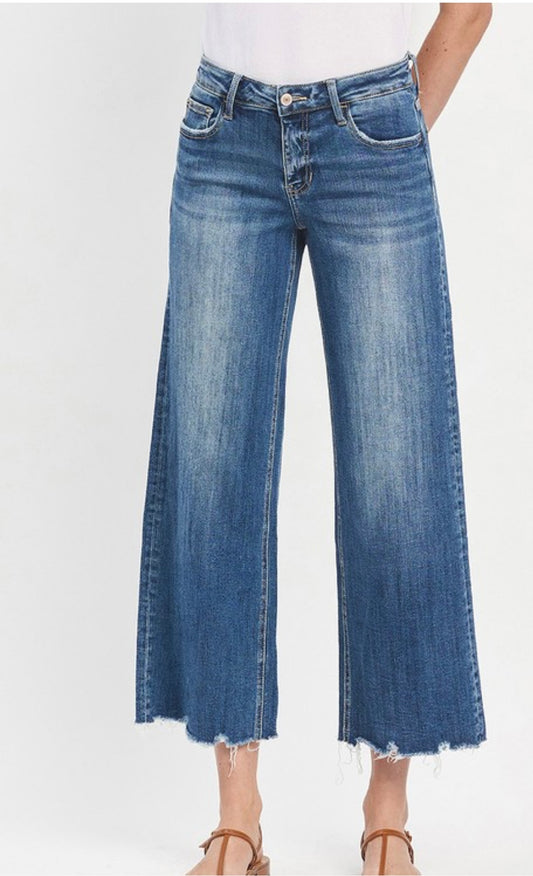 Lovervet midrise wide leg