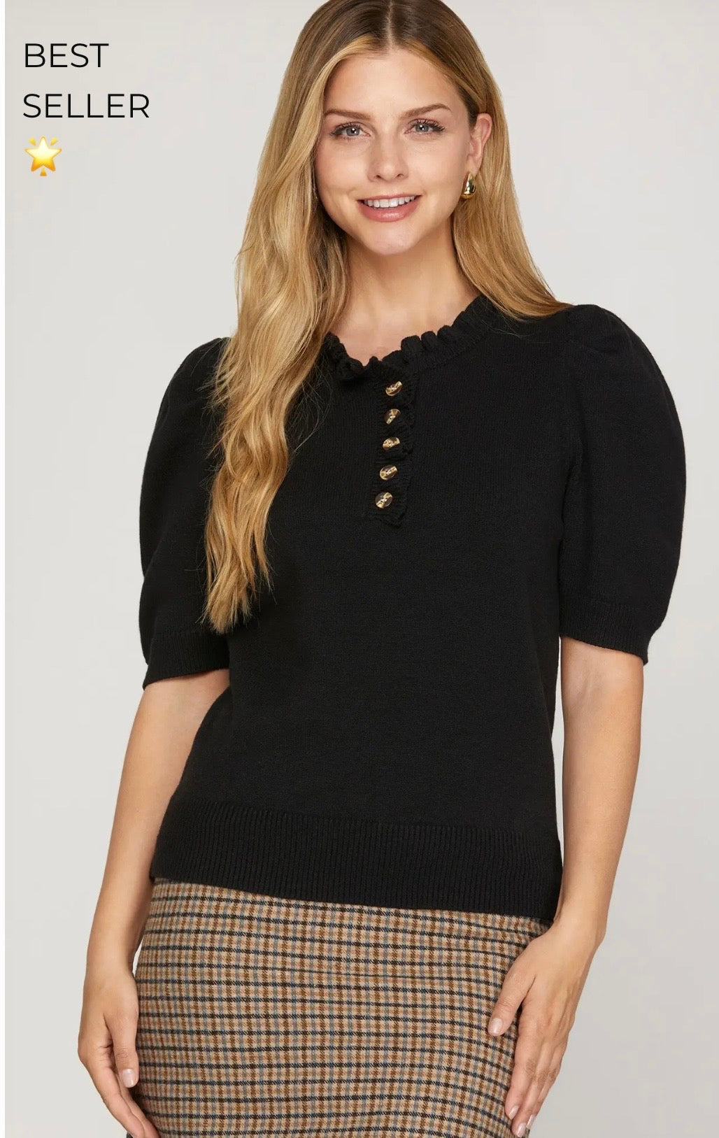 Black knit sweater
