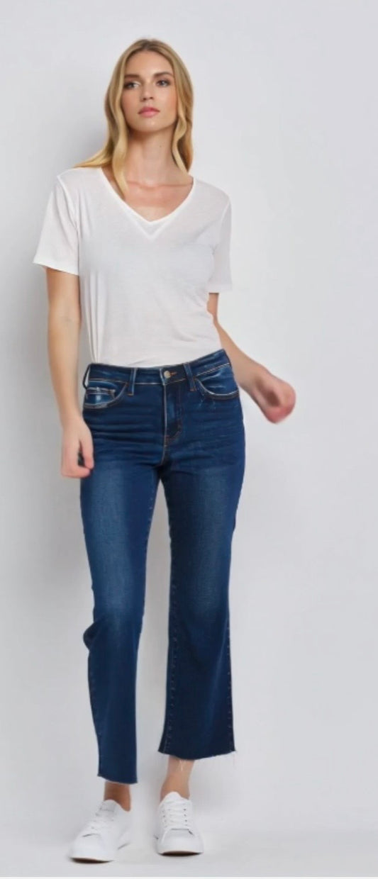 Lovervet Highrise mini ankle bootcut jeans