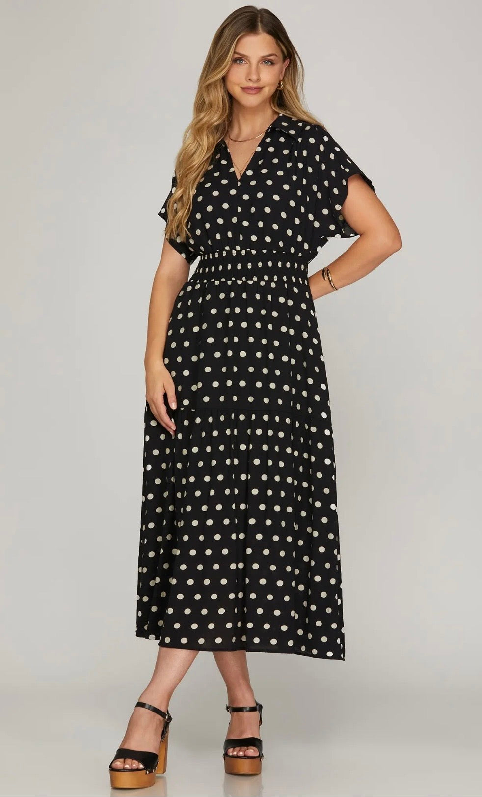 Black dot dress