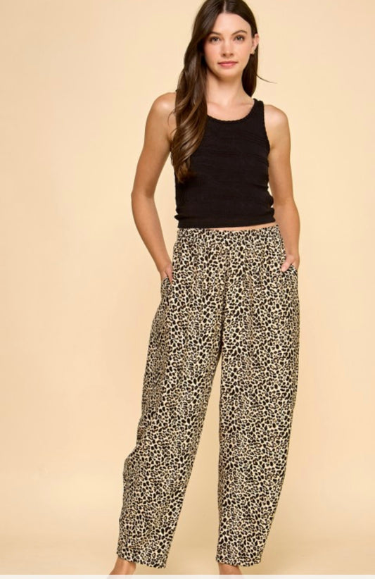 Cheetah print pants