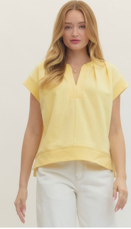 Carly top yellow