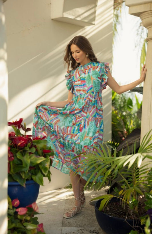Tropical mix dress
