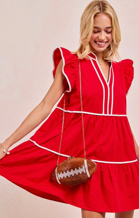 Red gameday dress