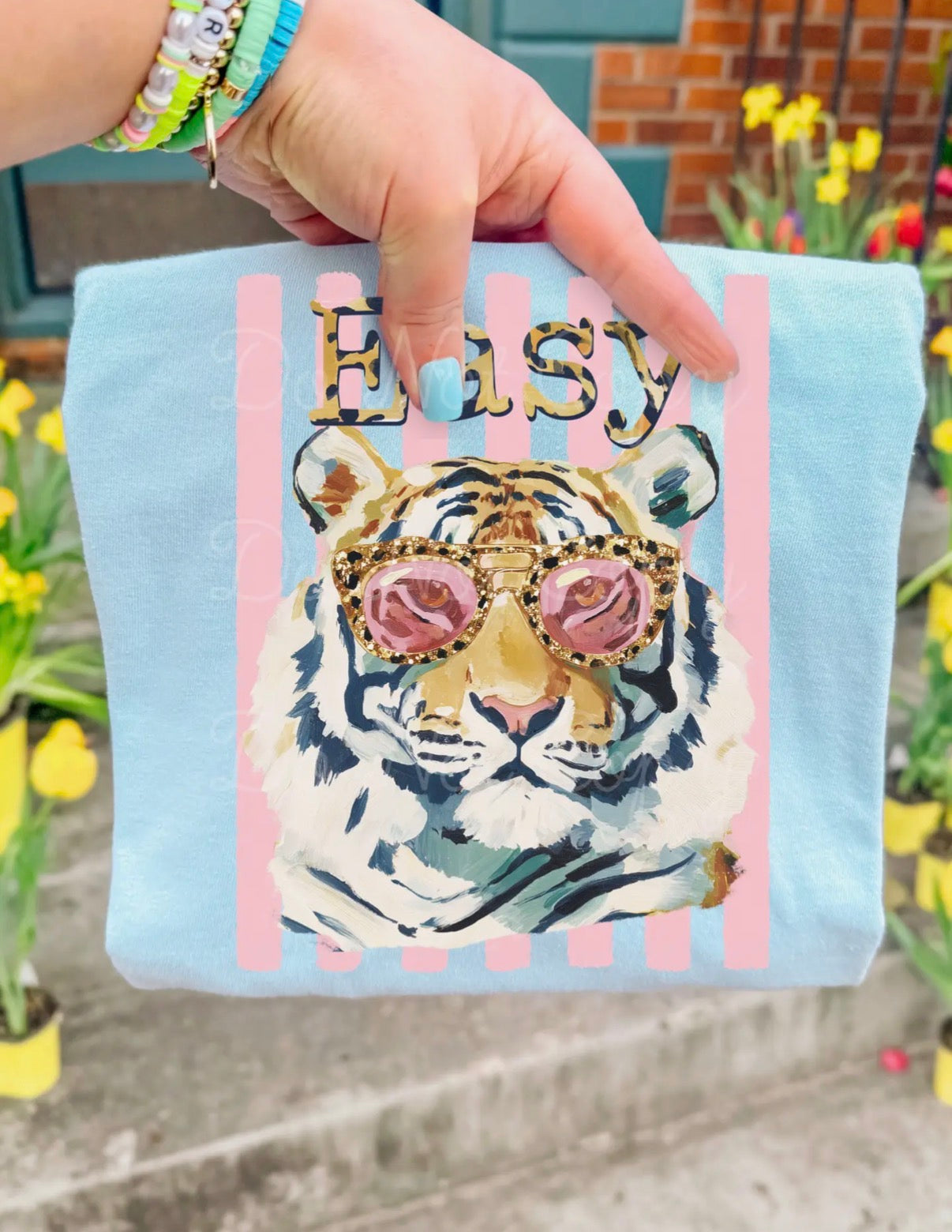 Easy jeweled Tiger tee