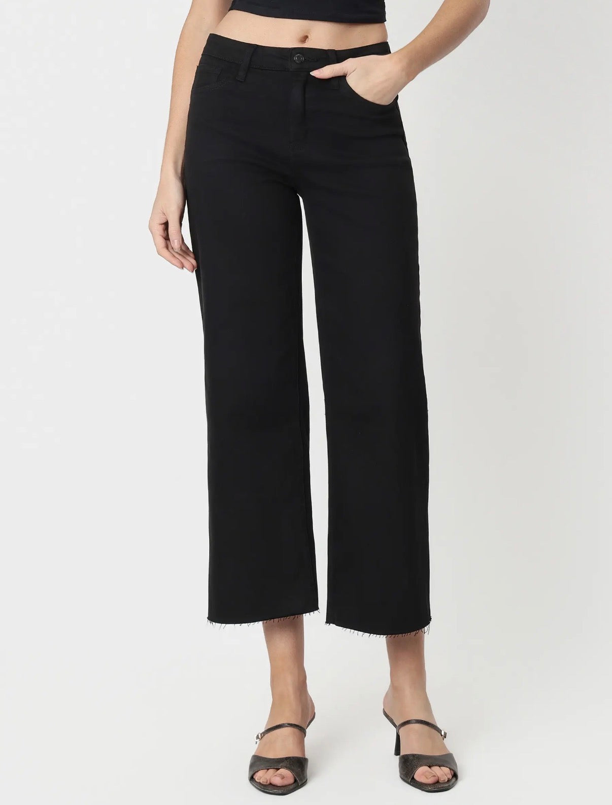 Vervet high rise crop wide leg