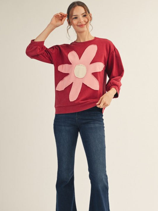 Flower burst top