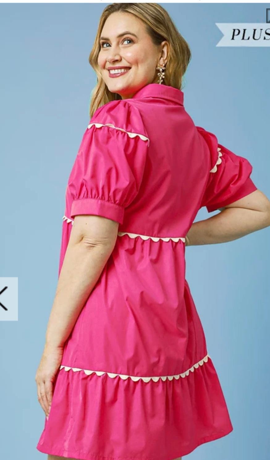 Hot pink curvy dress