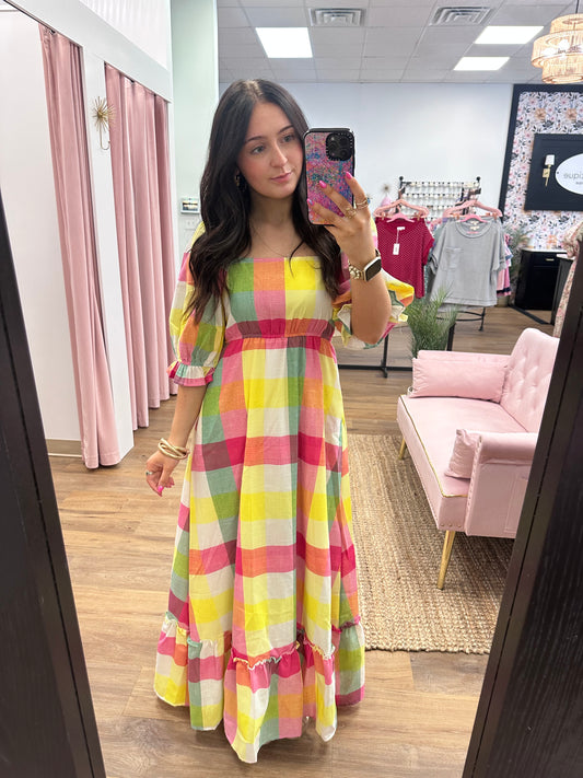 Colorful quilted dress