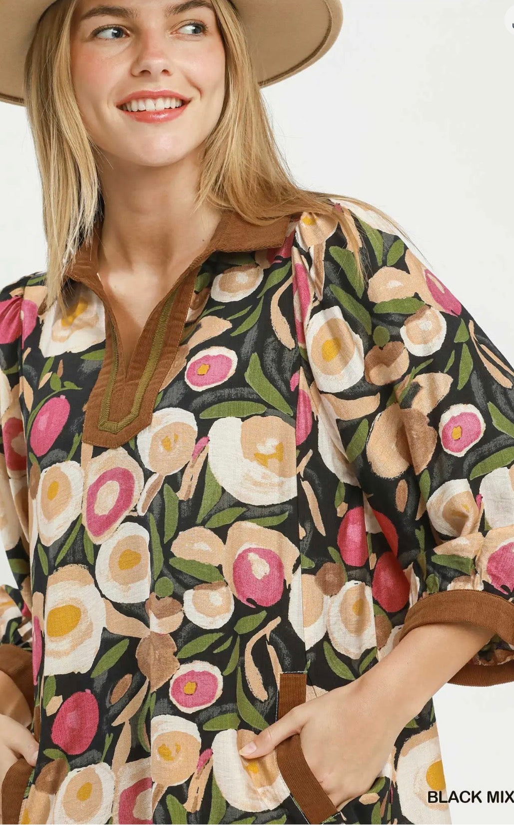 Fall floral dress