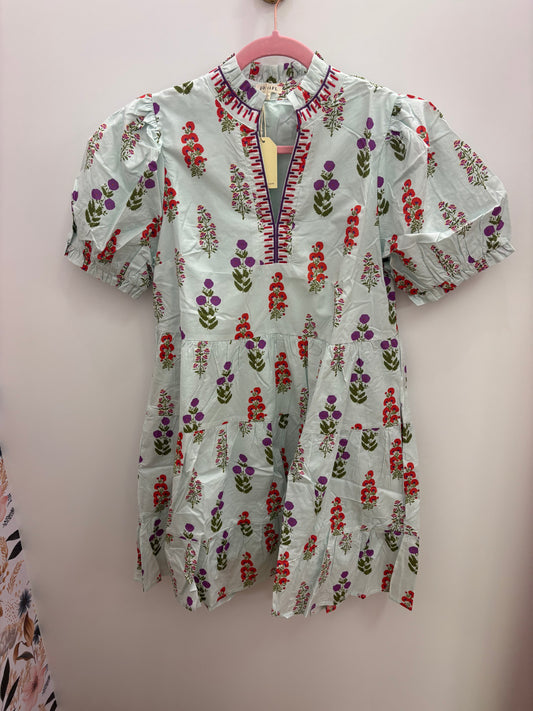 Mint floral dress