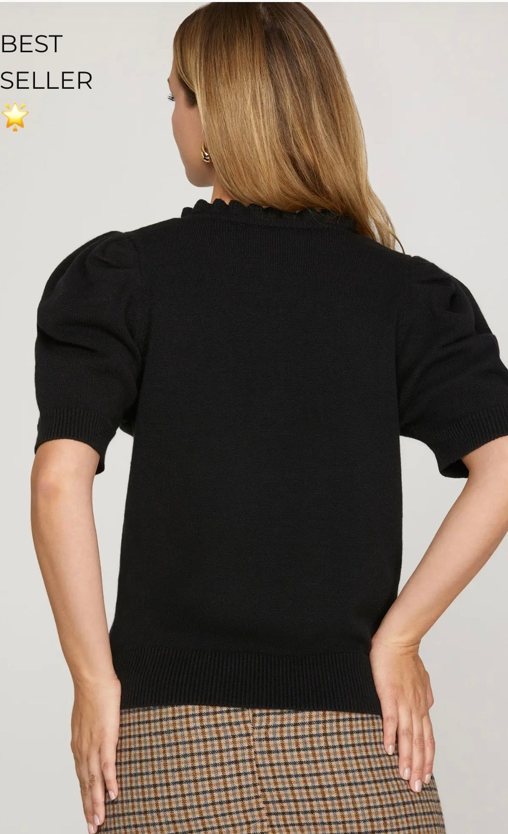 Black knit sweater