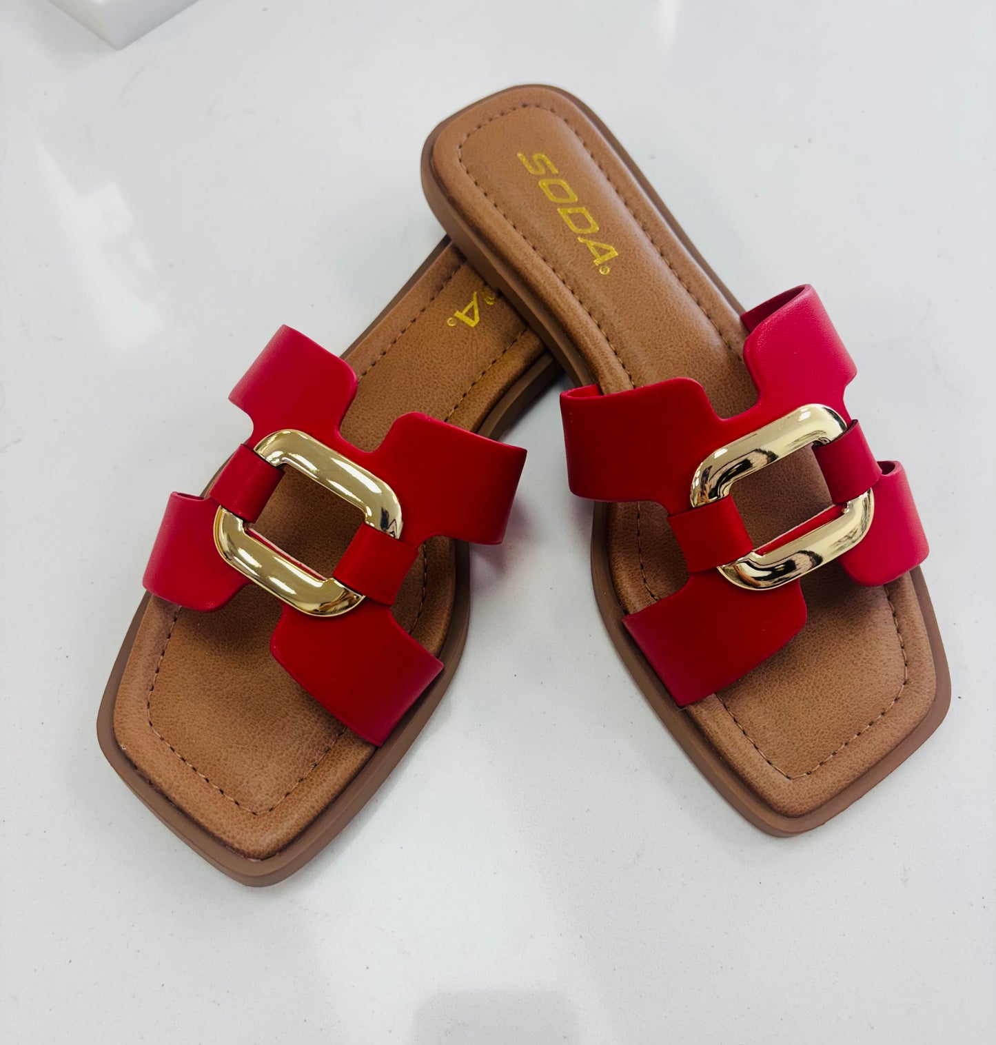 Red sandals