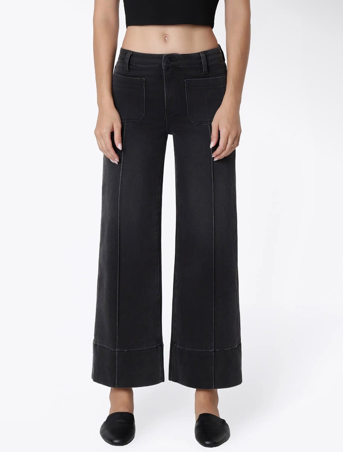 Lovervet highrise wide leg black