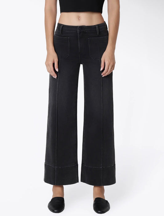 Lovervet highrise wide leg black