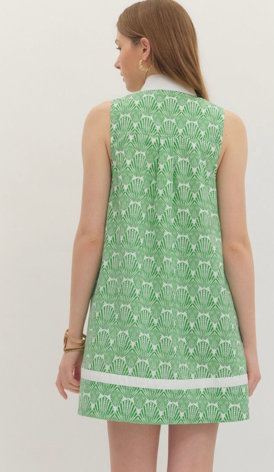 Shell green dress