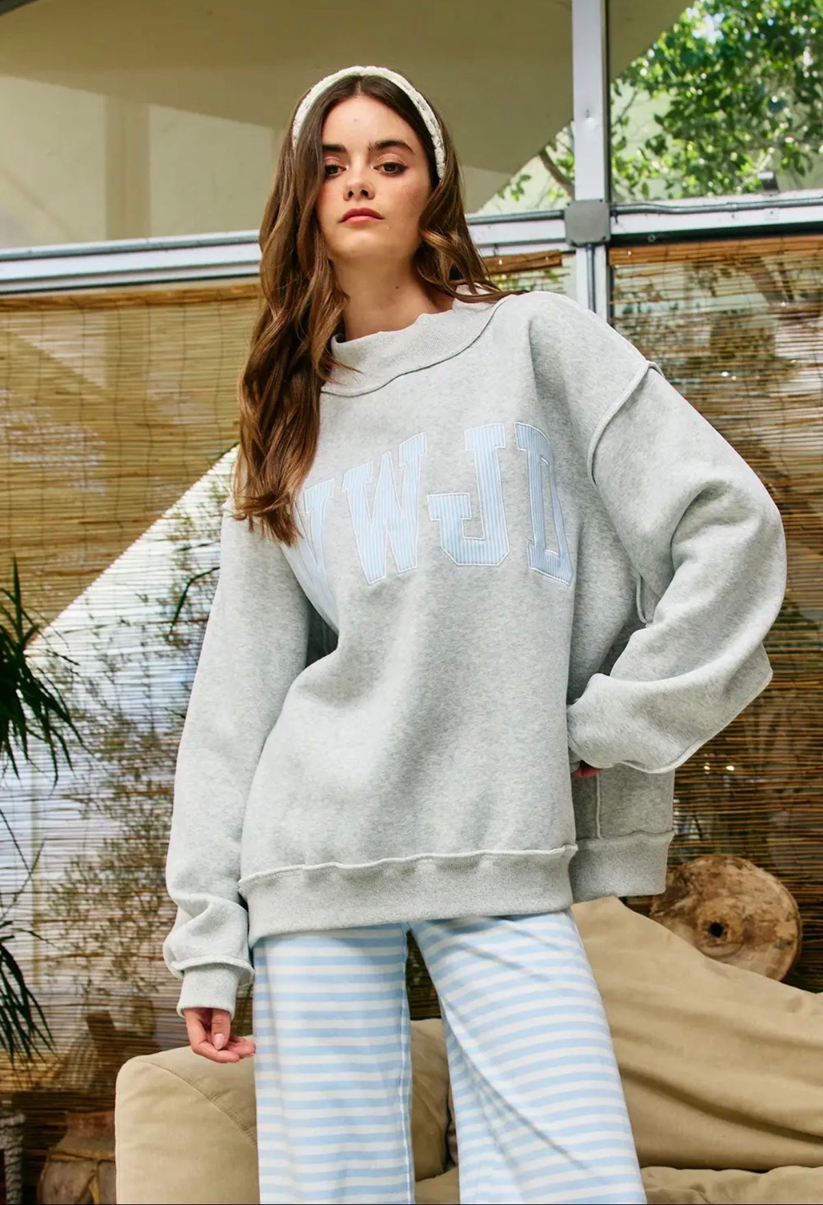 WWJD stripe embroidered