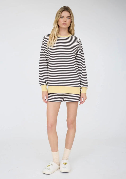 Charcoal stripe set