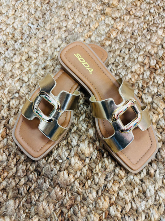 Gold sandals