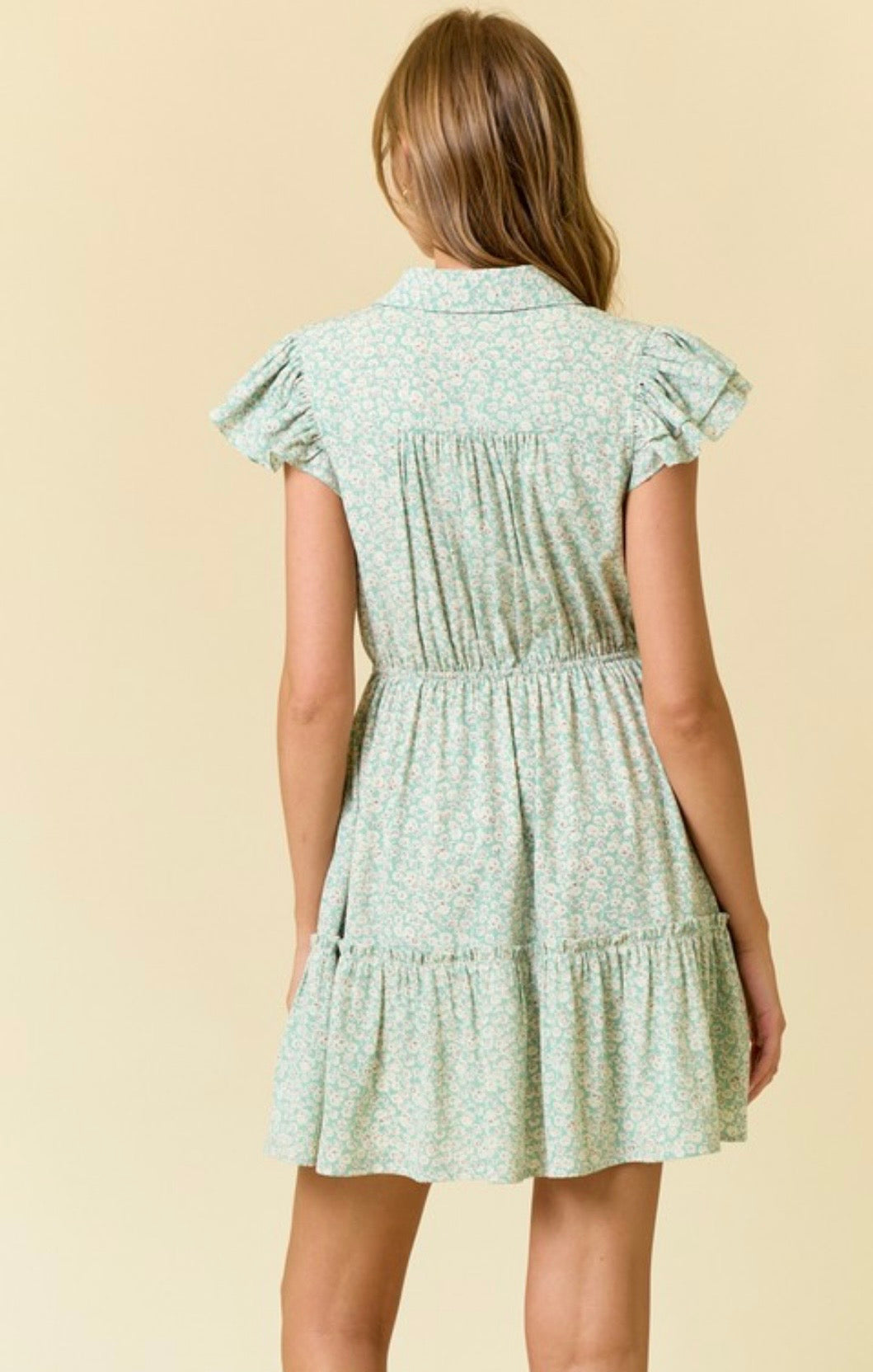Seafoam floral dress