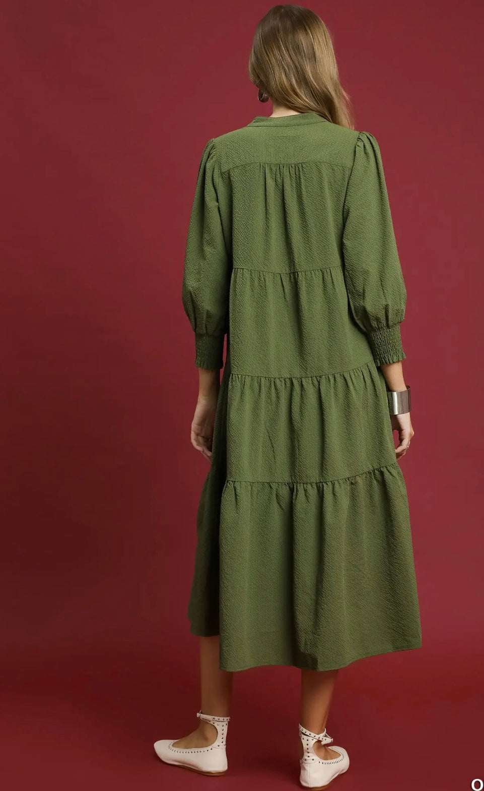 Olive midi dress