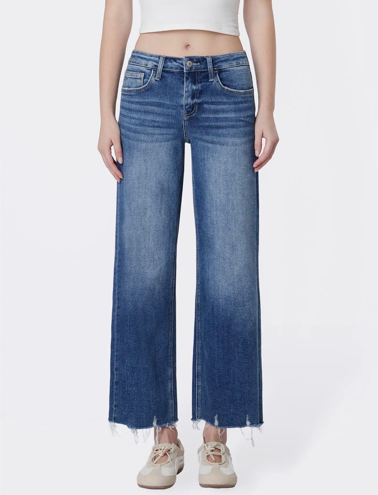 Lovervet midrise ankle wide leg