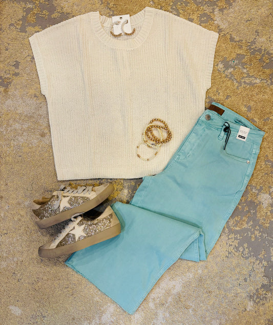 Ivory knit top