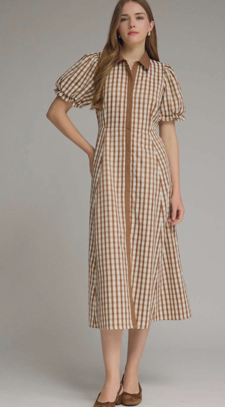 Monica brown dress