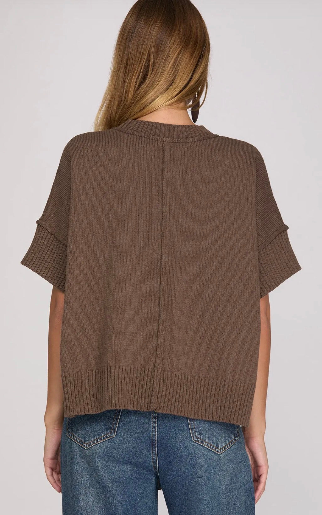 Brown woven sweater