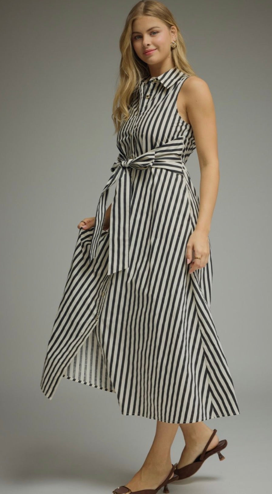 Black stripe dress