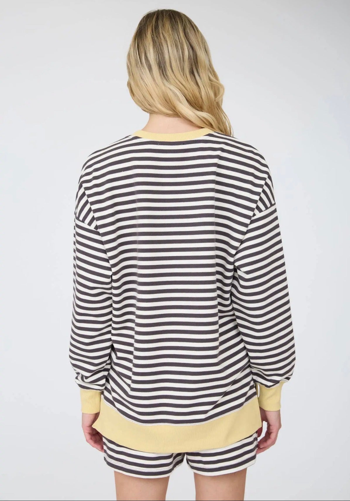 Charcoal stripe set